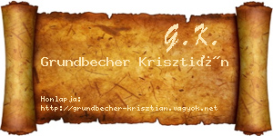 Grundbecher Krisztián névjegykártya
